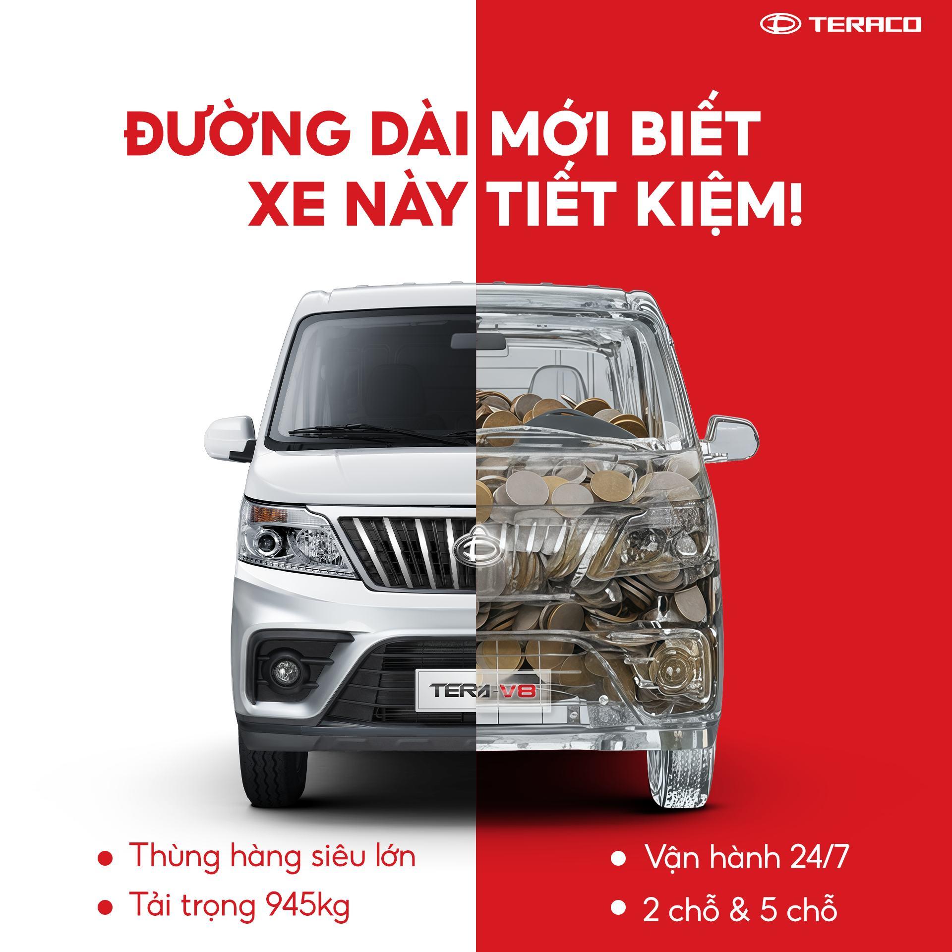 TERA V8 – Phân khúc xe tải Van tiết kiệm nhiên liệu