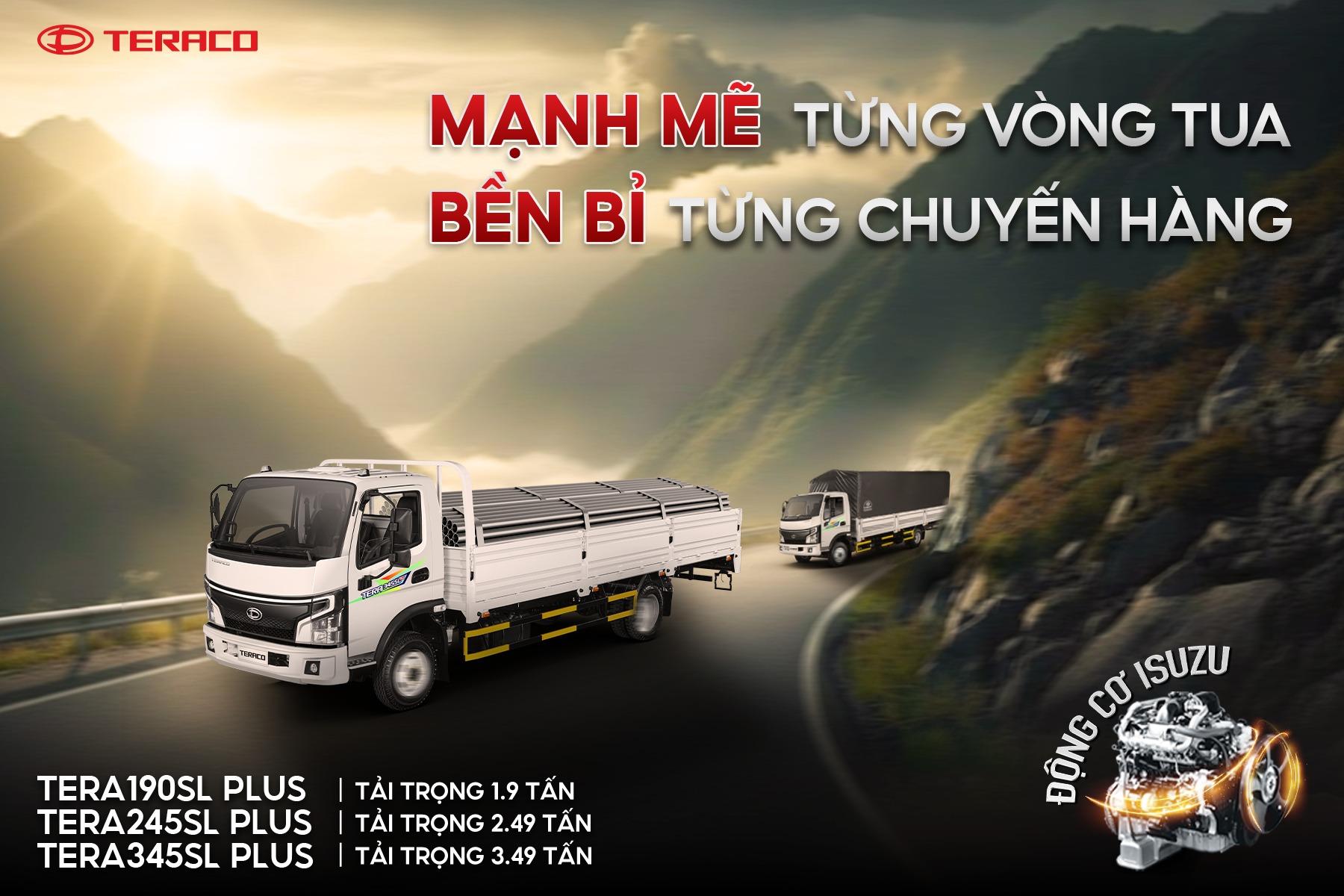 Xe Tải Teraco Thùng 6m3 Trang Bị Động Cơ ISUZU
