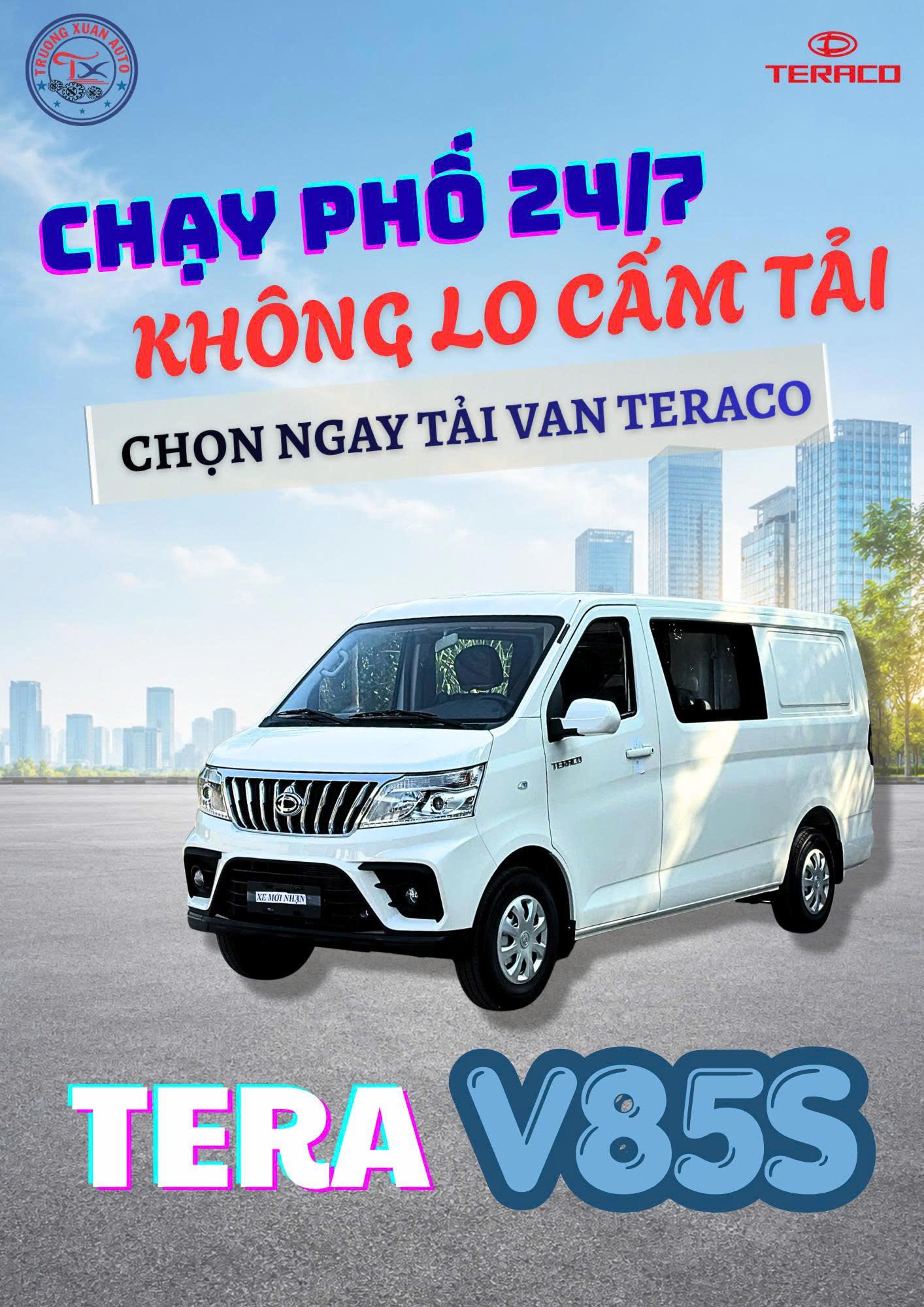TERACO TERA V8 – Xe Tải Van 800kg Chạy Phố 24/7, Không Lo Cấm Tải