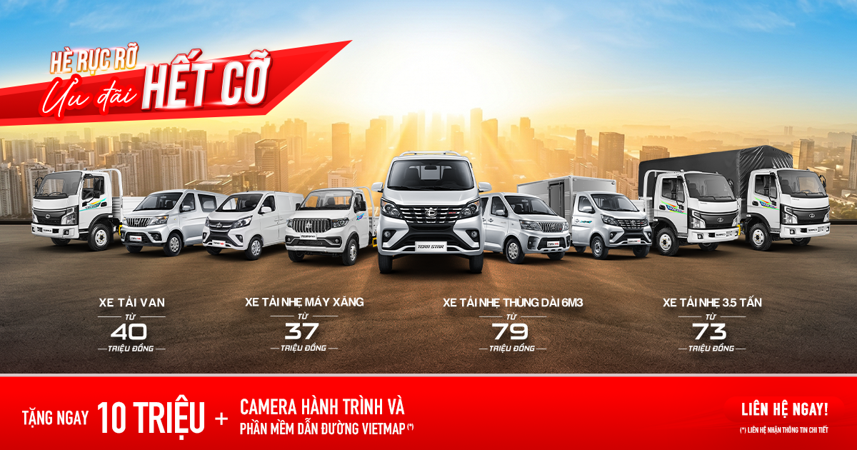 Ưu đãi xe tải Teraco tháng 05/2026 – Nhận ngay đến 10 triệu đồng