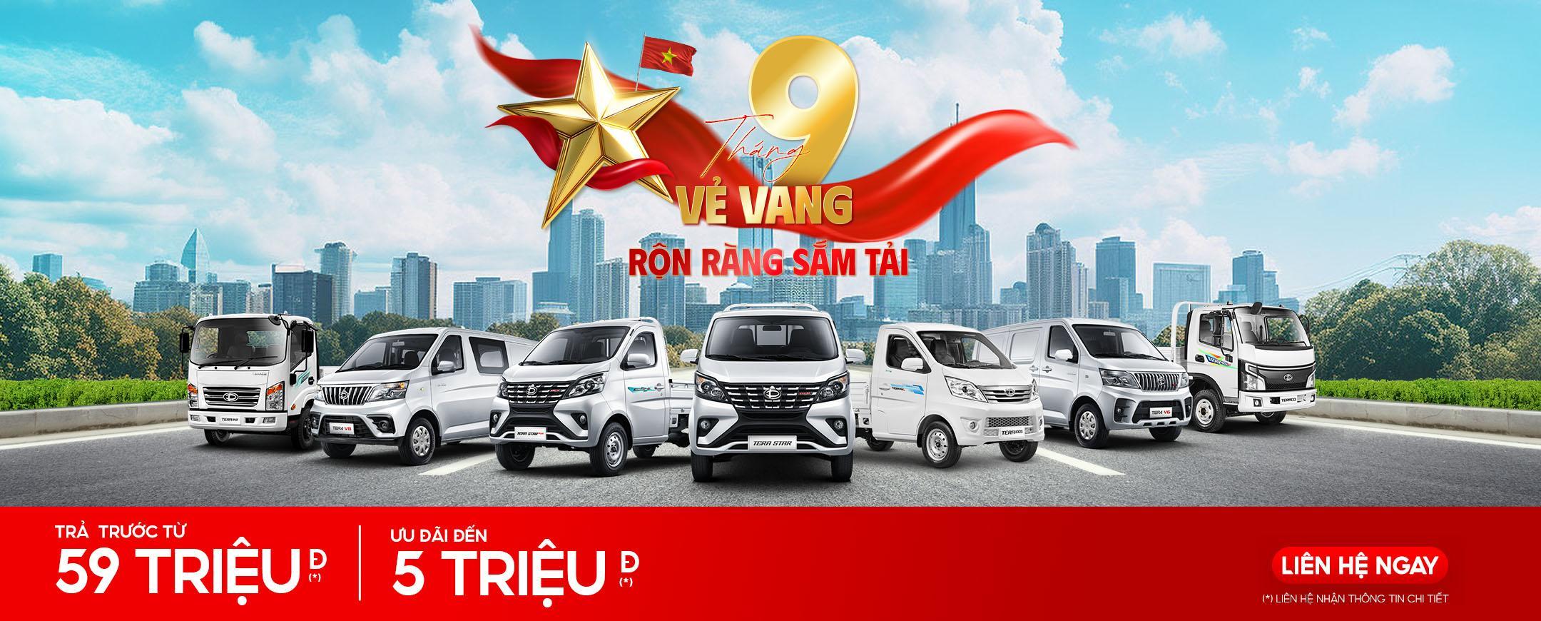 Chương trình ưu đãi xe tải Teraco đón tháng 9 vẻ vang